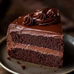Close-up of a beautifully decorated chocolate cake with rich textures and elegant design.