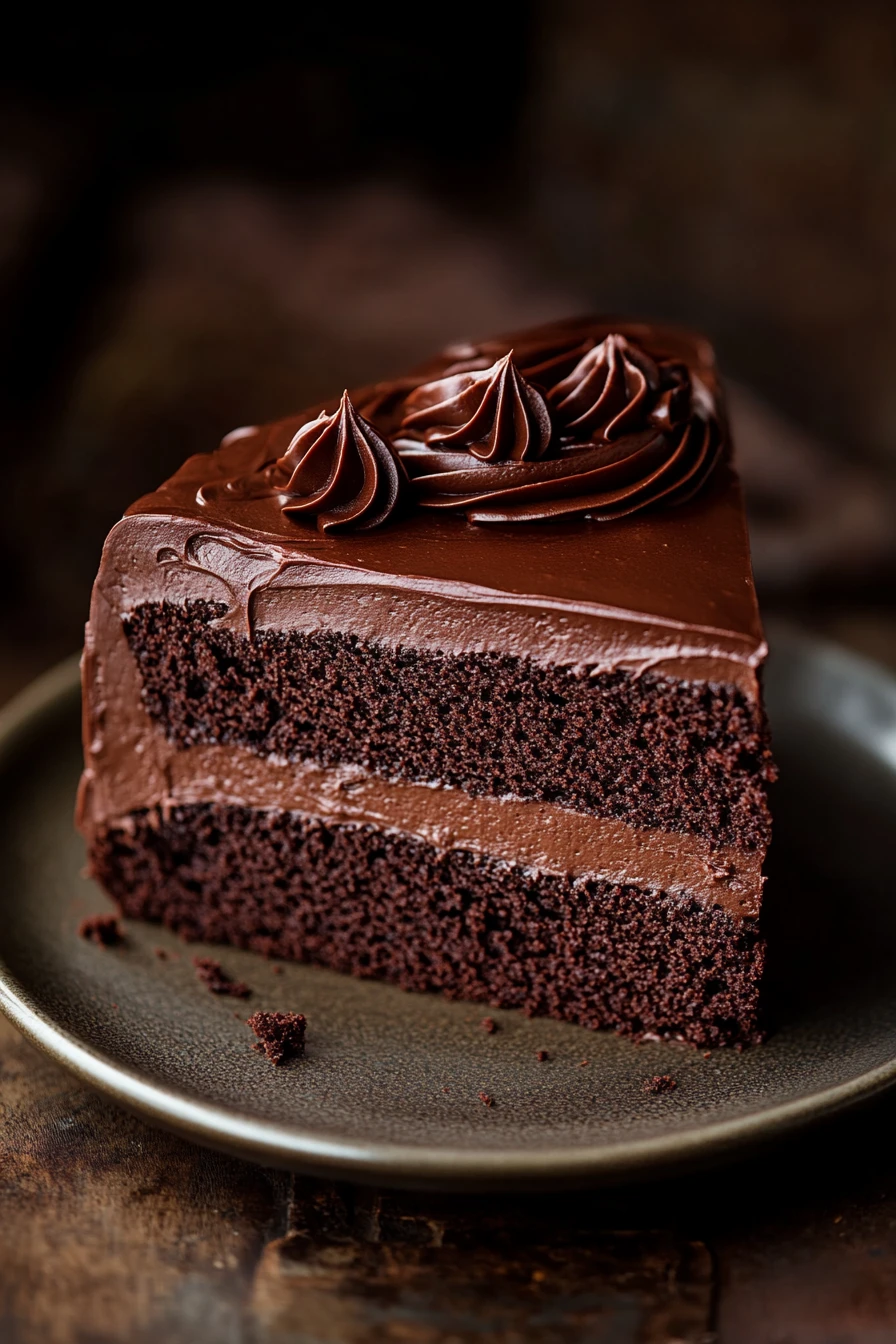 Close-up of a beautifully decorated chocolate cake with rich textures and elegant design.
