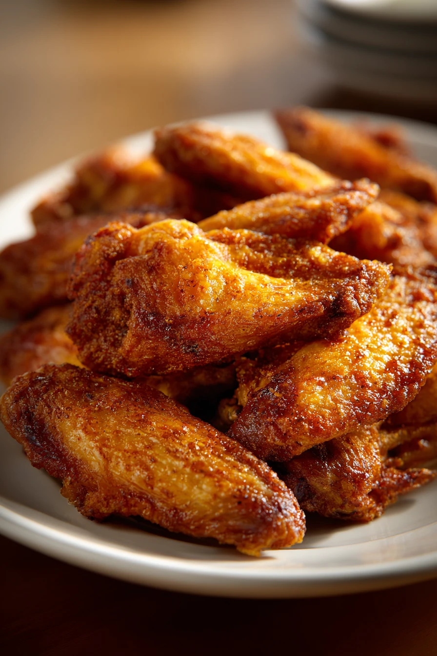Freezer Chicken Wings Ready When Hunger Hits Late Night 2 Close-up of golden brown freezer chicken wings with a clean background.