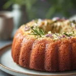 When You Need a Slice of Gluten Free Banana Zucchini Cake to Brighten Your Afternoon 3 Close-up of a gluten free banana zucchini cake with a light, moist texture.