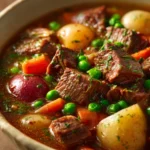 High Protein Beef Stew Instant Pot for When Time’s Tight and Hunger’s Real 3 Close-up of a hearty beef stew with chunks of beef and vegetables in a bowl