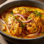 High Protein Chicken Tikka Masala That Warms Up a Busy Weeknight 3 Close-up of high protein chicken tikka masala with creamy sauce and vibrant spices