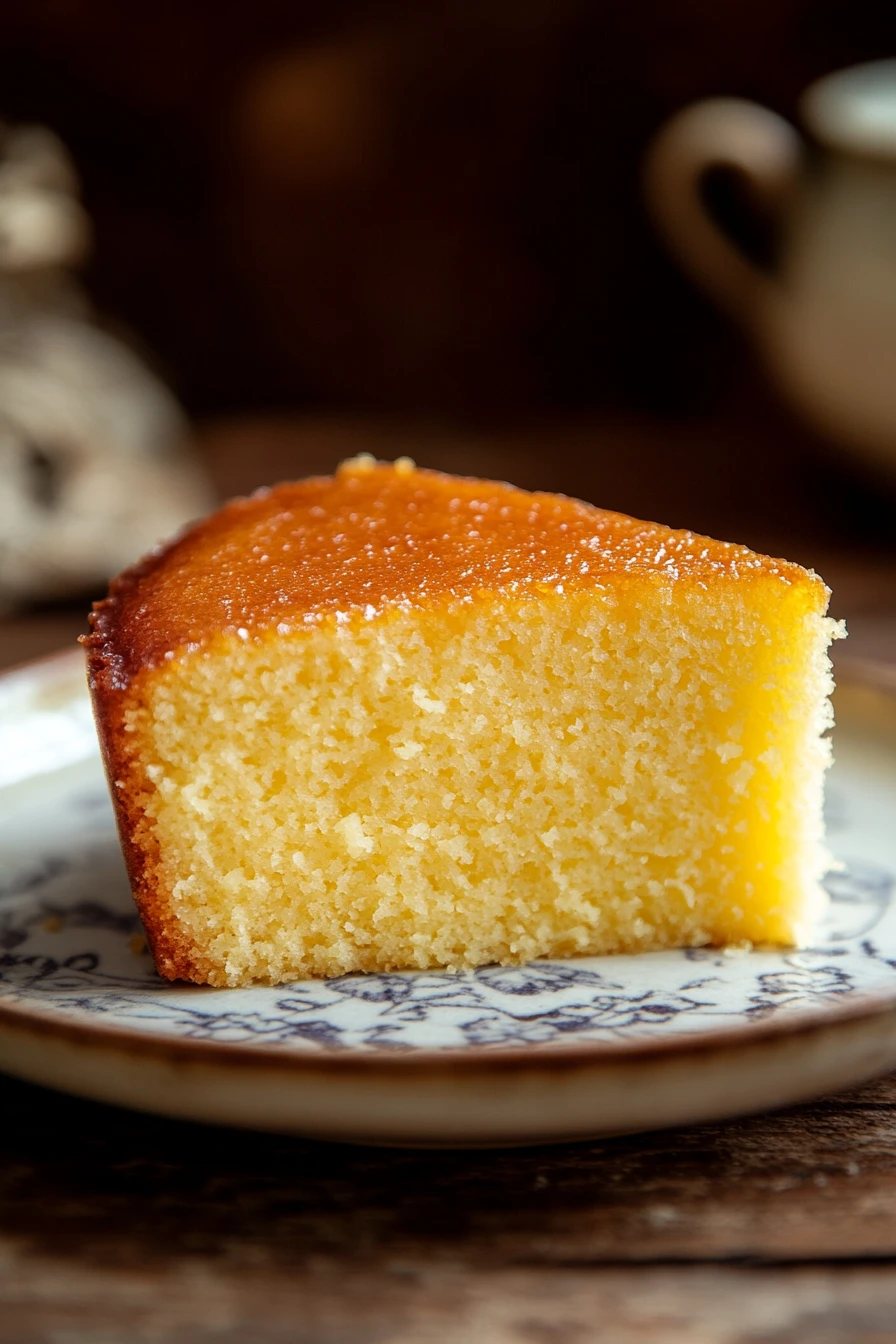 When Lemon Cravings Hit: A Bright Lemon Box Cake with Jello to Soothe Them 2 Close-up of a lemon box cake with jello, showcasing its vibrant layers and creamy texture.