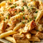 Lemon Chicken Pasta Dinner for When You Need a Bright, Quick Meal 3 Close-up of lemon chicken pasta dinner with bright, natural lighting