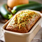 Close-up of oat flour pumpkin zucchini bread with a clean background