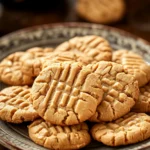 Close-up of peanut butter cookies without sugar on a clean background