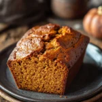 When Morning Cravings Hit: Pumpkin Bread Protein to the Rescue 3 Close-up of freshly baked pumpkin bread with a warm, golden crust.