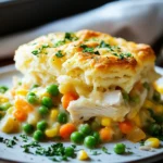 When Leftover Turkey Meets Comfort: Turkey Dinner Casserole That Warms You Up 3 Close-up of a turkey dinner casserole with golden-brown crust and herbs on top.