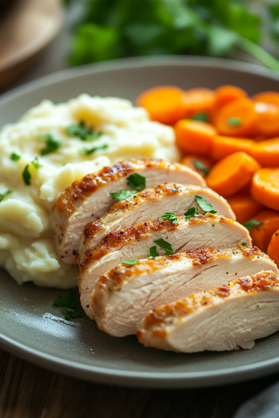 When Kids Refuse Dinner, This Simple Turkey Meal Saves the Night 2 Close-up of a turkey dinner with vegetables, perfect for kids