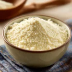 Close-up of a vanilla cake with creamy frosting on a minimal background
