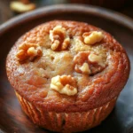 Close-up of banana muffins without flour on a clean white background