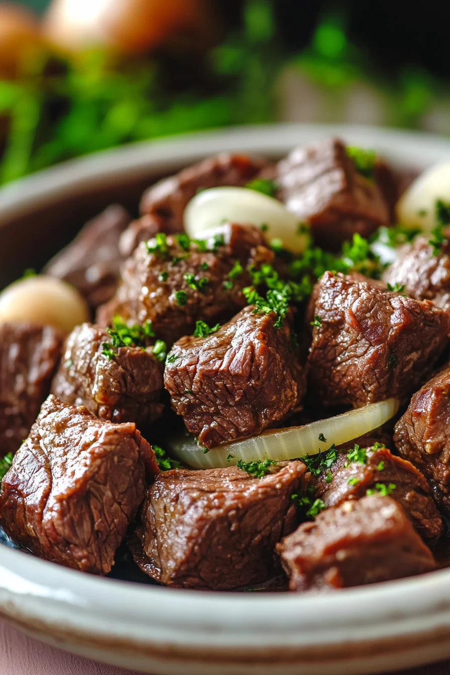 When You Need Comfort Food Fast: Crock Pot Beef with Ranch Dressing 2 Close-up of crock pot beef with ranch dressing, showcasing hearty textures and rich colors.