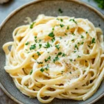 One Pot Creamy Garlic Noodles for When You Need Quick Comfort 3 Close-up of one pot creamy garlic noodles with a clean background