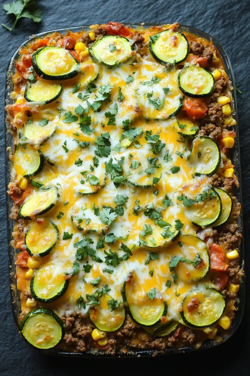 mexican squash and ground beef casserole 0