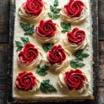 sheet cake with roses 0