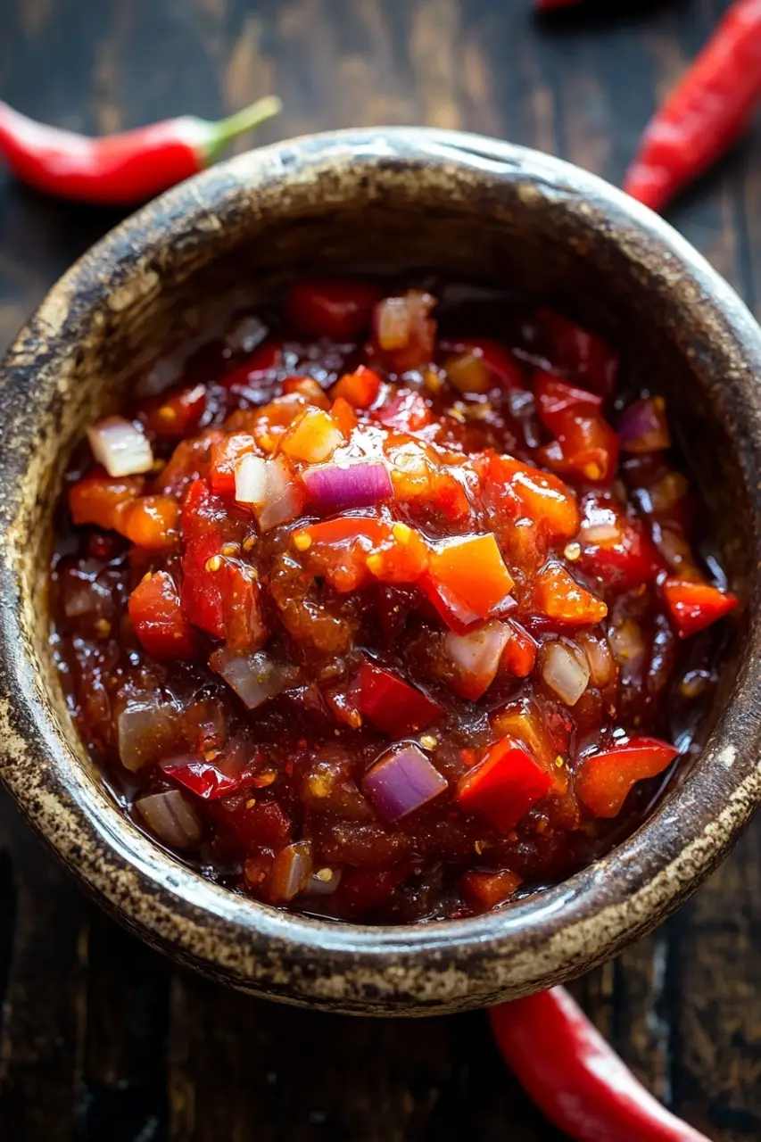 slow cooker sweet chili jam 0