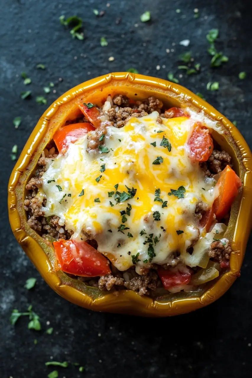 unstuffed bell pepper casserole with ground beef 1